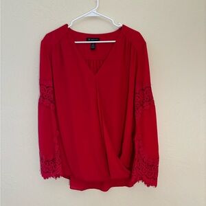 Blouse With Lace Detailing Sleeves